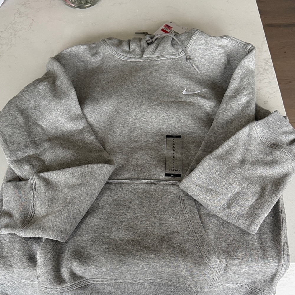 Nike Men's Light Gray Hoodie
